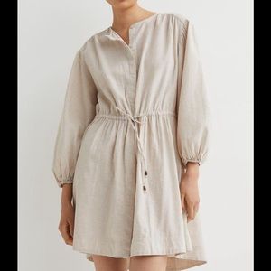 H&M Short Linen-blend Dress - Size Large